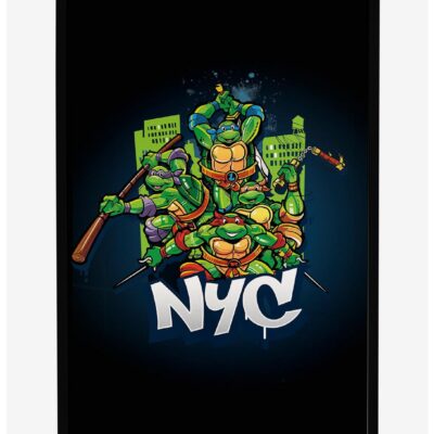 Teenage Mutant Ninja Turtles NYC Action Pose Framed Poster