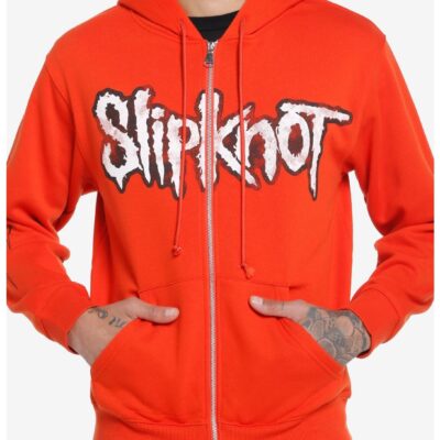 Slipknot Group Photo Orange Hoodie