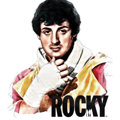 Rocky Drawing Portrait Poster