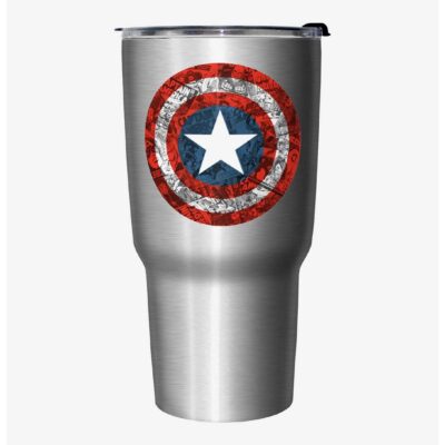 Marvel Captain America Comic Book Shield Travel Mug