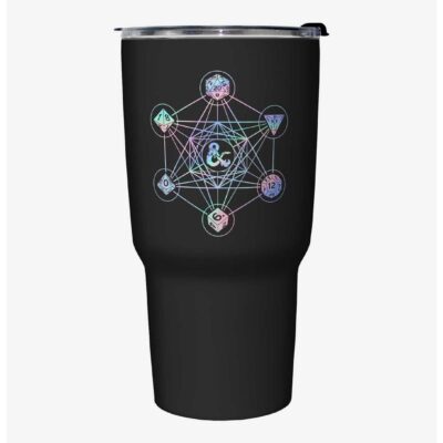 Dungeons & Dragons 6 Die Geometric Logo Travel Mug