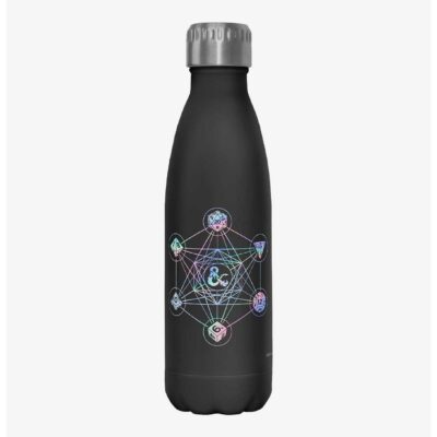 Dungeons & Dragons 6 Die Geometric Logo Water Bottle