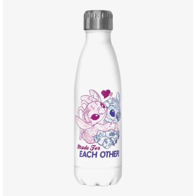 Disney Lilo & Stitch Angel and Stitch Made For Each Other Water Bottle