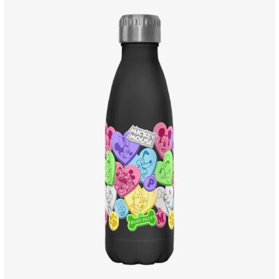 Disney Mickey Mouse Candy Hearts Water Bottle