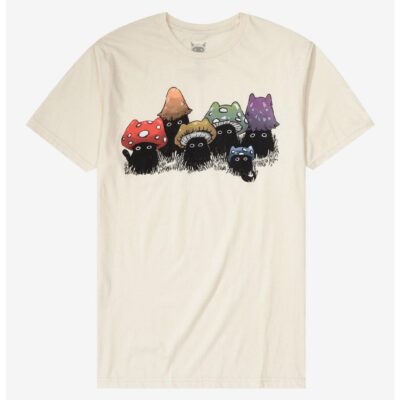 Rainbow Mushroom Cat T-Shirt By Guild Of Calamity