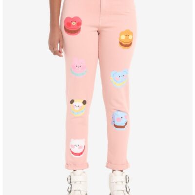 BT21 Pink Sweetie Mom Jeans