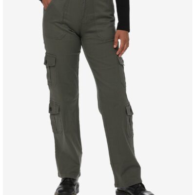 Social Collision Olive Cargo Pants With Belt