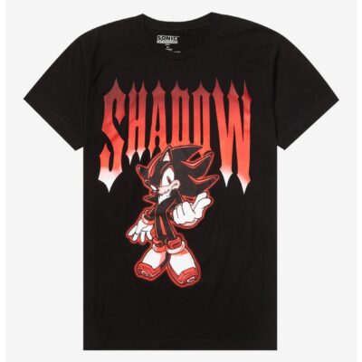 Sonic The Hedgehog Shadow Metal Boyfriend Fit Girls T-Shirt