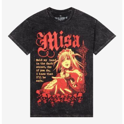 Death Note Misa Quote Dark Wash Boyfriend Fit Girls T-Shirt