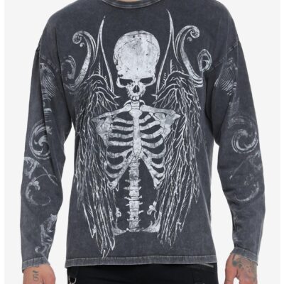 Social Collision® Skeleton Angel Long-Sleeve T-Shirt