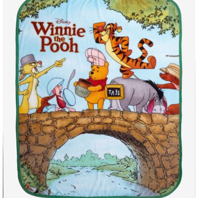 Disney Winnie The Pooh Group Bridge Throw Blanket