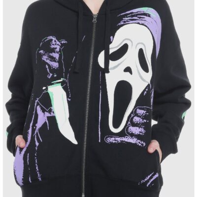 Scream Ghost Face Jumbo Graphic Girls Hoodie