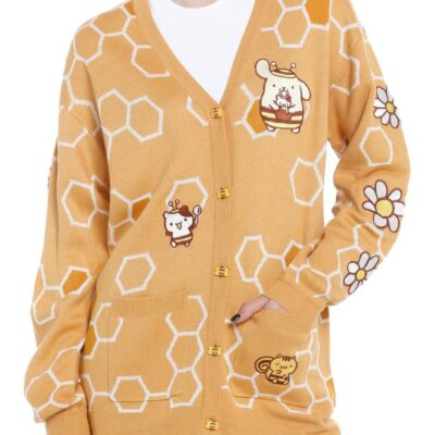 Pompompurin Honeycomb Girls Cardigan