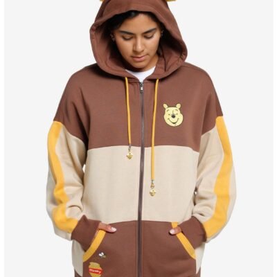 Disney Winnie The Pooh Ears Color-Block Girls Oversized Hoodie