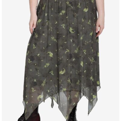 Forest Fairy Hanky Hem Midi Skirt Plus Size By Amy Brown