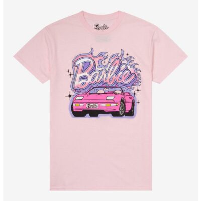 Barbie Glitter Car Boyfriend Fit Girls T-Shirt