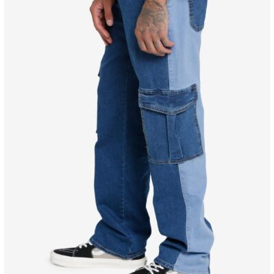 Dark & Light Indigo Denim Cargo Pants