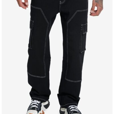 Black Wide Leg Cargo Pants