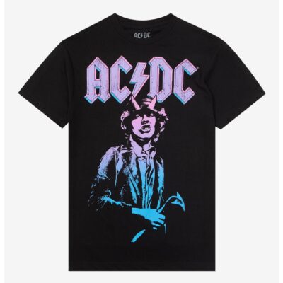 AC/DC Angus Young Boyfriend Fit Girls T-Shirt