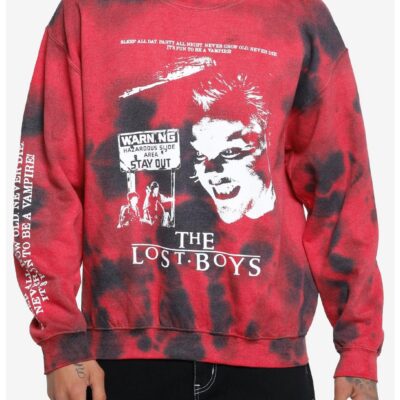 The Lost Boys Warning Sign Tie-Dye Sweatshirt