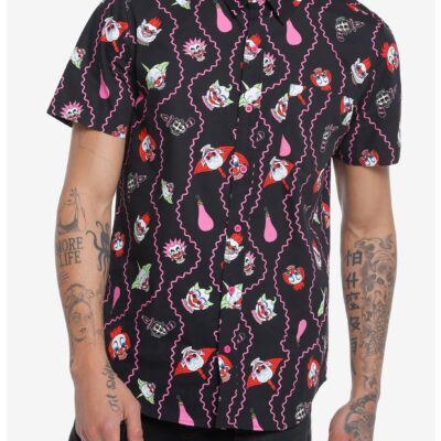 Killer Klowns From Outer Space Klowns Woven Button-Up