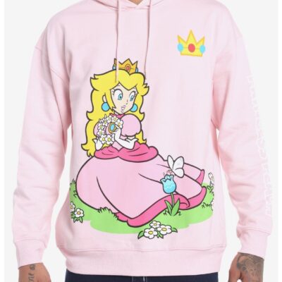 Super Mario Princess Peach Jumbo Print Hoodie