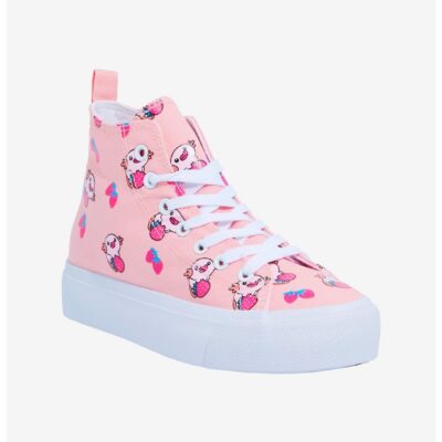 Axolotl Strawberry Hi-Top Platform Sneakers