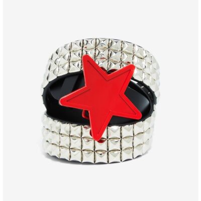 Red Star Pyramid Stud Belt