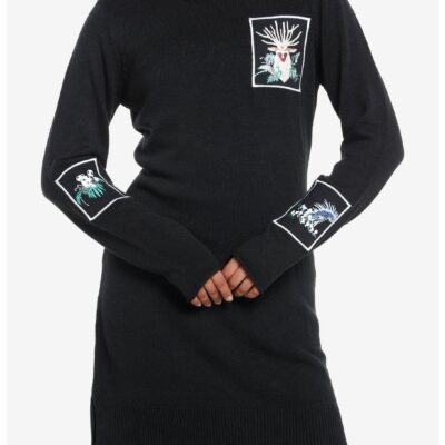 Studio Ghibli Princess Mononoke Patches Hooded Sweater Dress