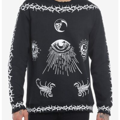 Vines Occult Symbols Long-Sleeve Sweatshirt