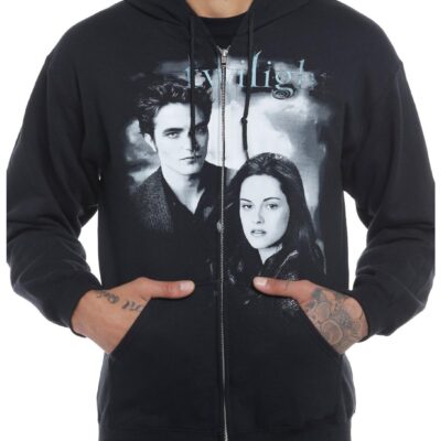 Twilight Edward & Bella Monochrome Fog Hoodie