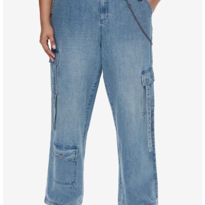 Indigo Cargo Carpenter Pants Plus Size