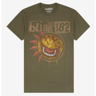 Blink-182 Smile Face With Teeth Boyfriend Fit Girls T-Shirt