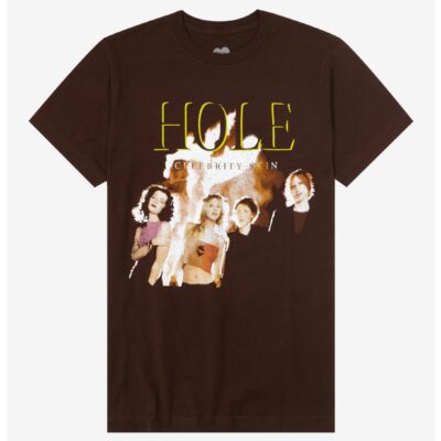 Hole Celebrity Skin Boyfriend Fit Girls T-Shirt