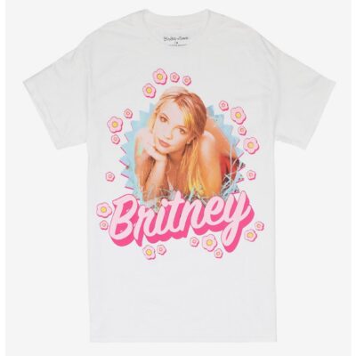 Britney Spears Flowers Boyfriend Fit Girls T-Shirt