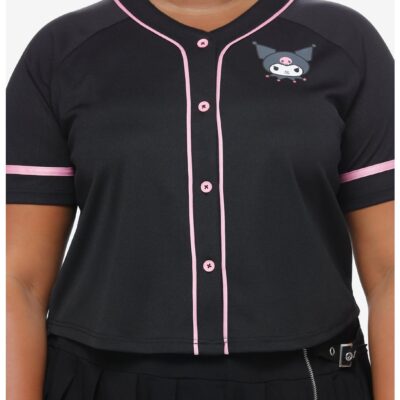 Kuromi Crop Girls Baseball Jersey Plus Size