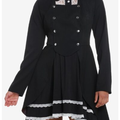 Social Collision Mad As A Hatter Snap-Front Pleated Girls Jacket