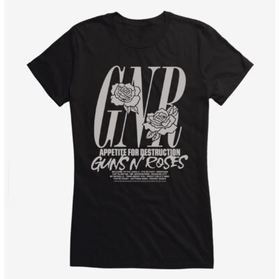 Guns N’ Roses Appetite For Destruction Tracklist Girls T-Shirt