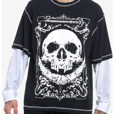 Framed Skull Twofer Long-Sleeve T-Shirt