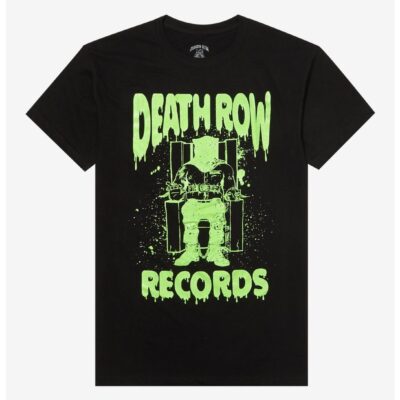 Death Row Records Green Glow-In-The-Dark Logo Boyfriend Fit Girls T-Shirt