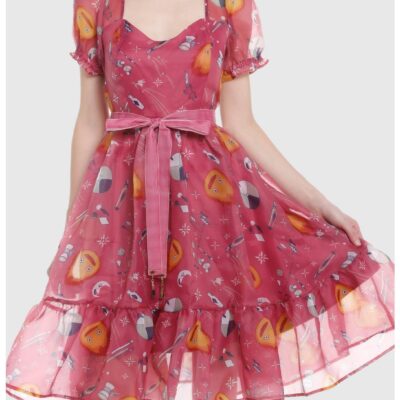 Studio Ghibli Howl’s Moving Castle Calcifer Organza Tiered Dress