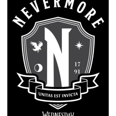 Wednesday Nevermore Academy Crest Poster