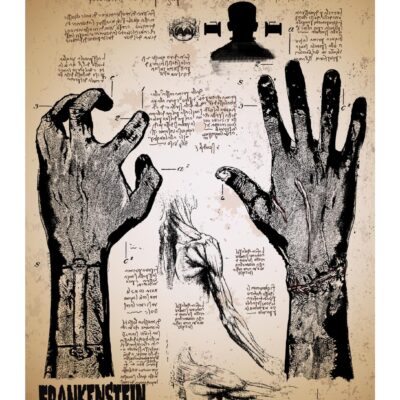 Frankenstein The Creations Blue Prints Poster