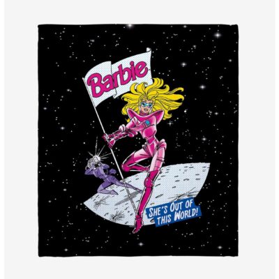 Barbie Astronaut Barbie In Space Throw Blanket