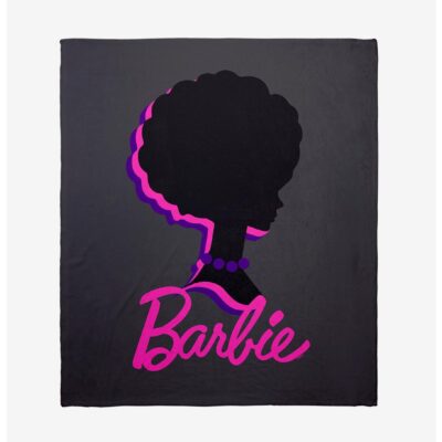 Barbie Afro Barbie Silhouette Throw Blanket