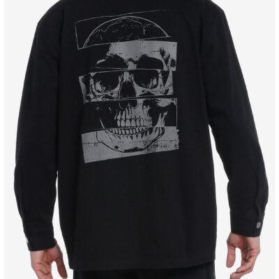 Social Collision Skull Panels Oversized Shacket