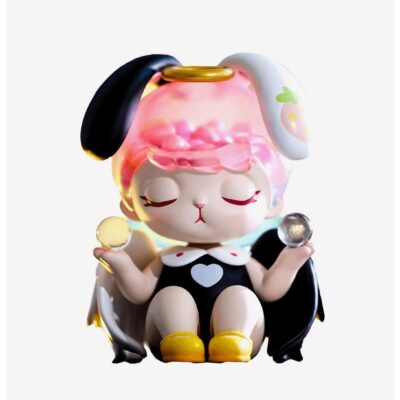 Bunny Black & White Angel Figure by Pop Mart