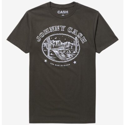 Johnny Cash The Man In Black Desert Boyfriend Fit Girls T-Shirt