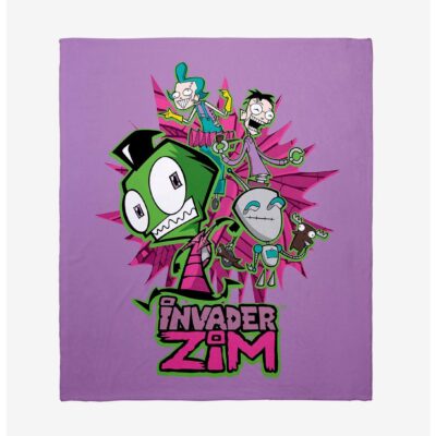 Invader Zim Family Throw Blanket