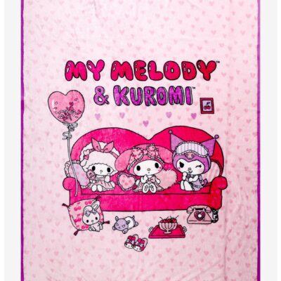 My Melody & Kuromi Slumber Party Throw Blanket